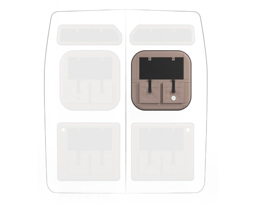 Moon Organizer Fiat Ducato - Typ kapsáře: Standard, Výška vozu: H2, Umístění kapsáře: levý středový, Barva: hnědá