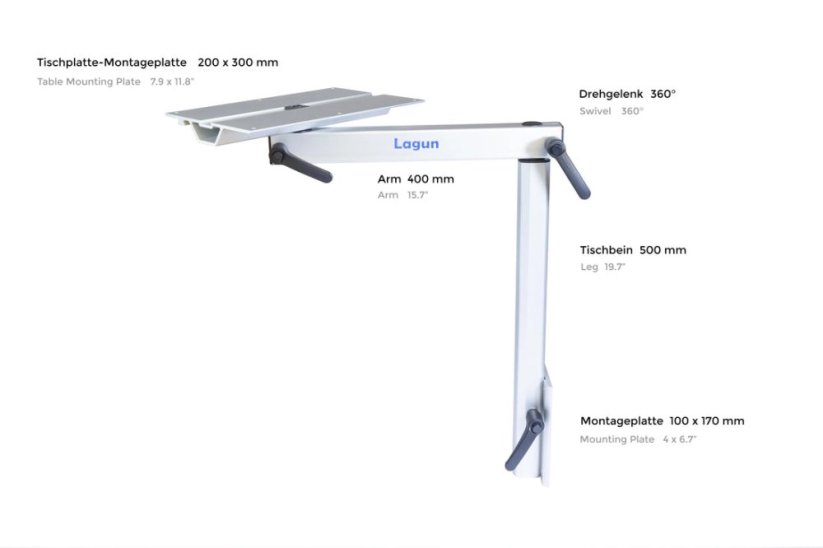 Rám stolu Lagun - Délka nohy stolu: 500 mm