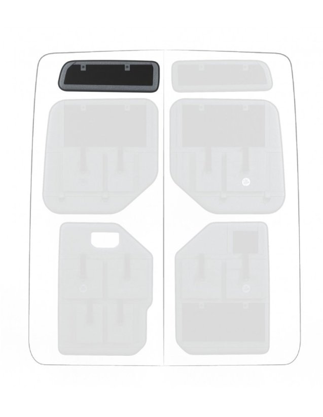 Moon Organizer MAN TGE / Volkswagen Crafter II. - Typ kapsáře: Standard, Výška vozu: H2, Umístění kapsáře: pravý horní, Barva: šedá