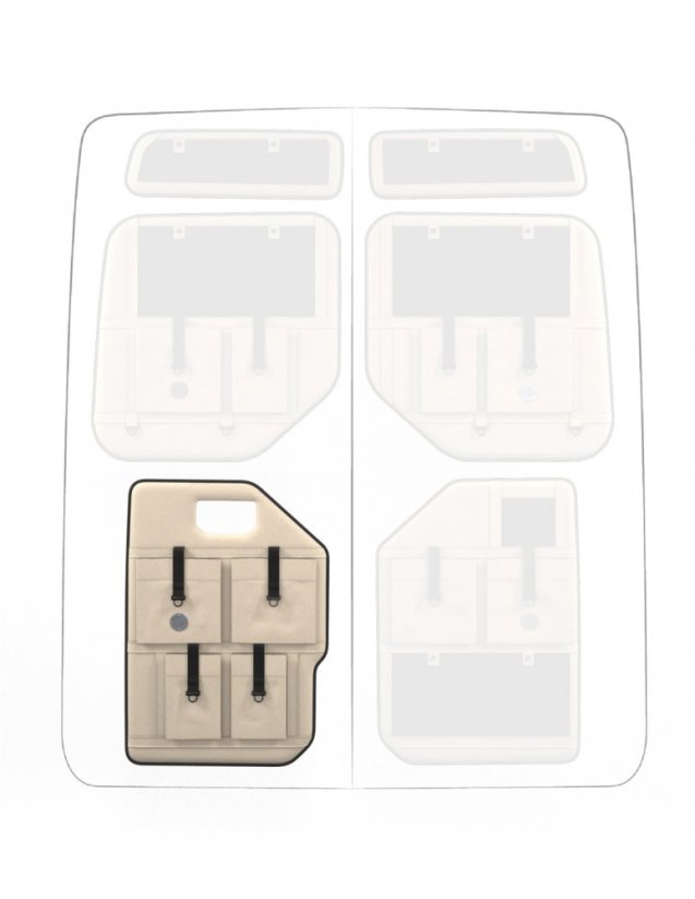 Moon Organizer MAN TGE / Volkswagen Crafter II. - Typ kapsáře: Standard, Výška vozu: H2, Umístění kapsáře: pravý dolní, Barva: béžová