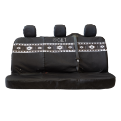 Potah na zadní sedadlo CULT Aztec Black & White (trojité sedadlo - dodávky)