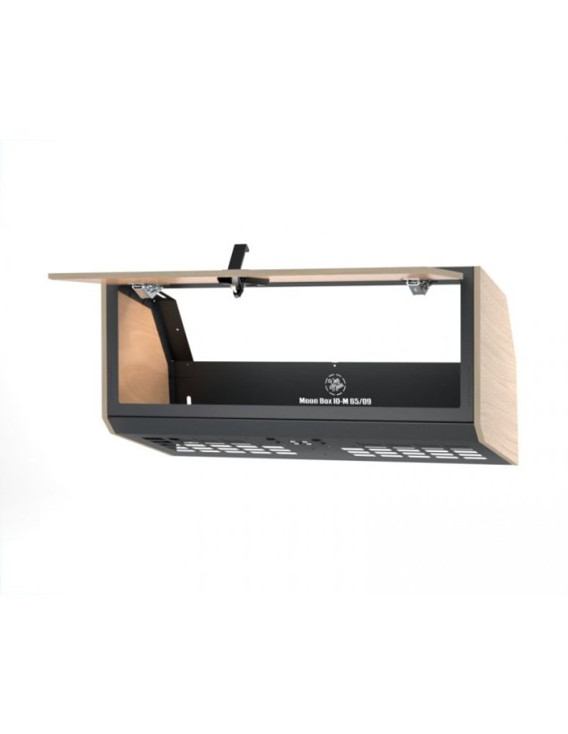 Moon Box IO - Barva: Světle zelená, Model vozu: Sprinter 901 / 903 / 904 / 906 / 907 / 910 / VW Crafter I / VW LT / Ford Transit MK8 / Renault Master 3 / Opel Movano 2 / Nissan NV400 (IO / TEBE 109°), MOLLE systém: základní provedení (bez MOLLE systému), Bočnice: Hliníkové bočnice, Velikost: 40 cm