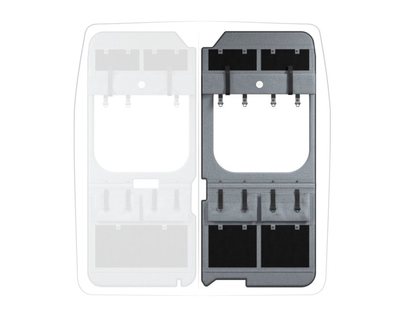 Moon Organizer Fiat Ducato - Typ kapsáře: MAX Window, Výška vozu: H2, Umístění kapsáře: levý, Barva: šedá