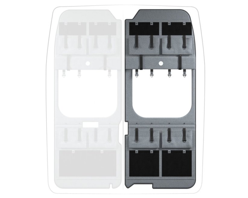 Moon Organizer Fiat Ducato - Typ kapsáře: MAX Window, Výška vozu: H3, Umístění kapsáře: levý, Barva: šedá