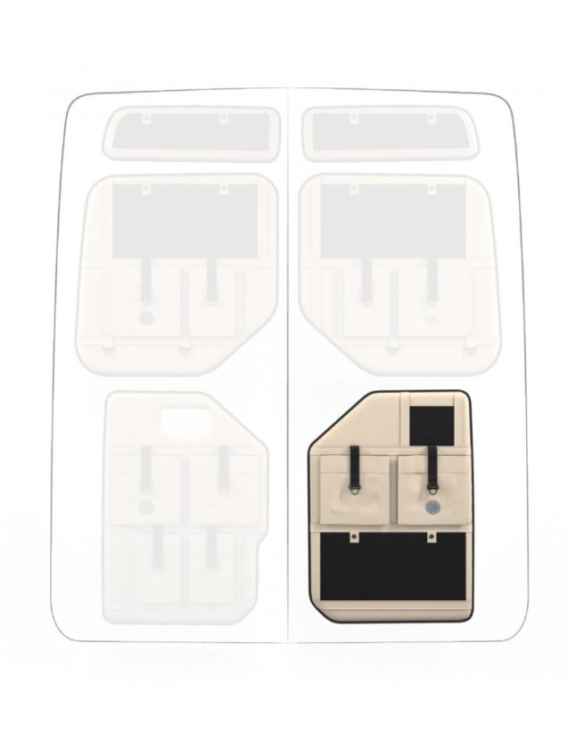 Moon Organizer MAN TGE / Volkswagen Crafter II. - Typ kapsáře: Standard, Výška vozu: H2, Umístění kapsáře: levý dolní, Barva: béžová