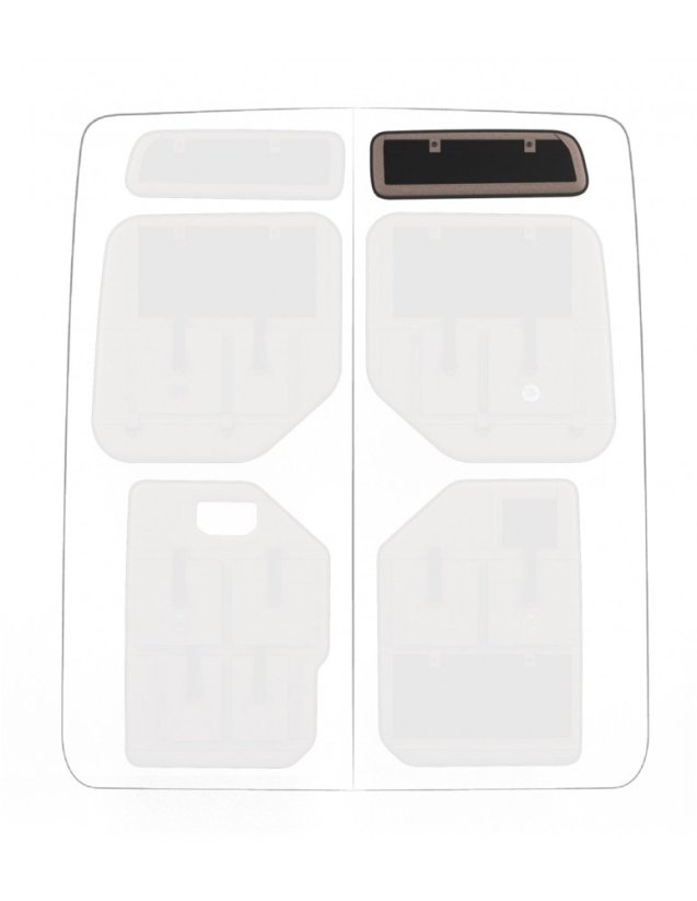 Moon Organizer MAN TGE / Volkswagen Crafter II. - Typ kapsáře: Standard, Výška vozu: H2, Umístění kapsáře: levý horní, Barva: hnědá