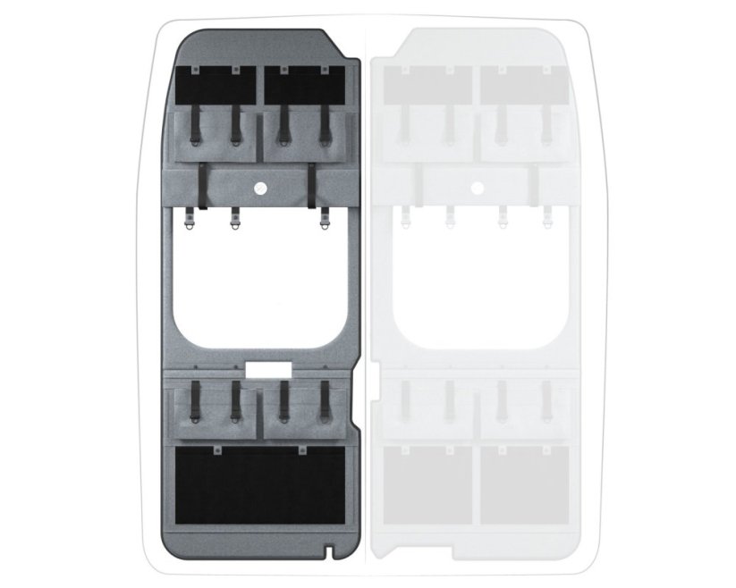 Moon Organizer Fiat Ducato - Typ kapsáře: MAX Window, Výška vozu: H3, Umístění kapsáře: pravý, Barva: šedá